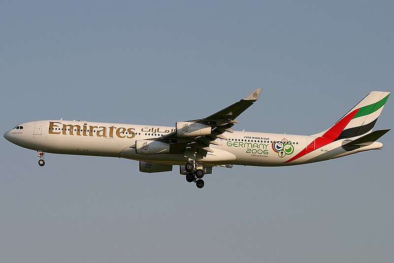 File:Airbus A340-313X, Emirates AN1053982.jpg