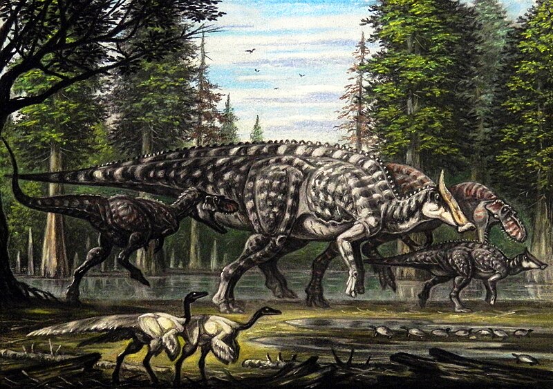 File:Albertosaurus hunting Saurolophus.jpg