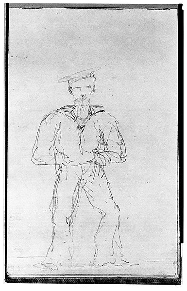 File:Album de Marine- Sketchbook of 48 folios containing 17 watercolors and 27 black chalk and graphite sketches MET 260900.jpg
