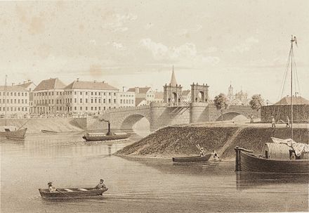 The Stone Bridge and the Old Town in 1860