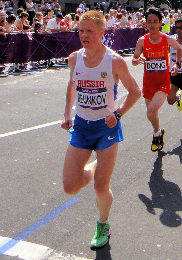 Aleksey Reunkov in the men's marathon