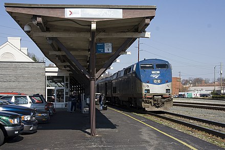Amtrak's Carolinian, pulling into Raleigh's train station