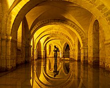 Gormley's Sound II in the crypt beneath Winchester Cathedral. Anthony Gormley's Sound II - Winchester Cathedral.jpg