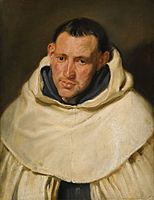 Portrait of a Carmelite Monk label QS:Len,"Portrait of a Carmelite Monk" label QS:Lpl,"Karmelita" circa 1617-1620.