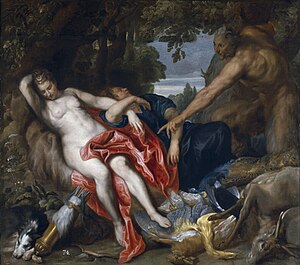 Энтони ван Дейк (Круг) - Diana y una ninfa sorprendidas por un sátiro, 1622-1627.jpg 