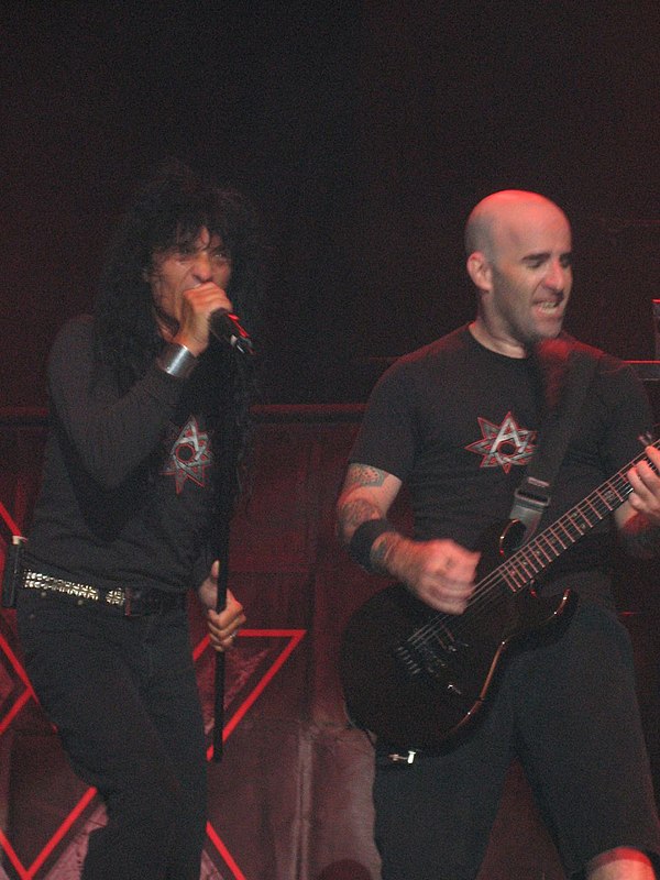 Belladonna (left) and Scott Ian performing with Anthrax in 2005