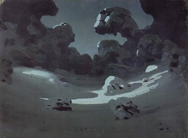 «Пятна лунного света в лесу. Зима» (1898—1908)