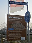 Hinweisschild am Eingang zur Arkeburg