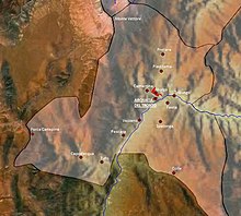 Mappa fisica e topografica del comune di Arquata del Tronto