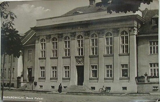 Bank of Poland in Baranowicze in the 1930s