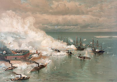 Battle of Mobile Bay by Louis Prang.