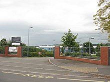 Main entrance on Donald Road Bedminster Down School, Bristol, from Donald Road - geograph.org.uk - 3177548.jpg