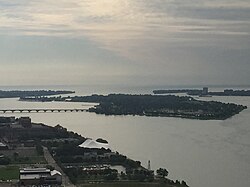 Aerial view of Belle Isle looking north