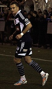 Besart Berisha is Western United's record goalscorer, with 26 goals in all competitions. Berisha Victory 2014.jpg