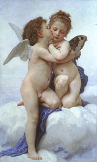 <i>LAmour et Psyché, enfants</i> painting by William Bouguereau