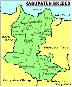 Peta Kecamatan di Kabupaten Brebes