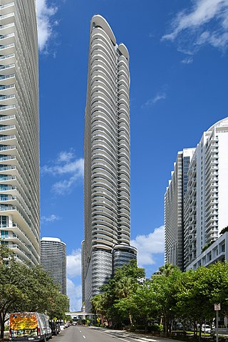 <span class="mw-page-title-main">Brickell Flatiron</span> Residential skyscraper in the Brickell district of Miami, Florida