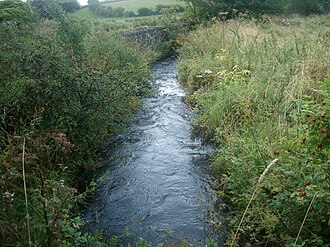 The beck from which the town lends its name Broughton Beck (beck).JPG