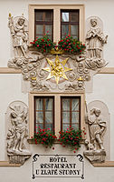 Building details in a hotel, Prague, Czech Republic