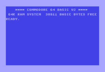 Стартовый экран Commodore 64