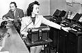 Transcribing propaganda broadcasts from Europe recorded on Ediphone cylinders at the CBS listening post (May 1941)