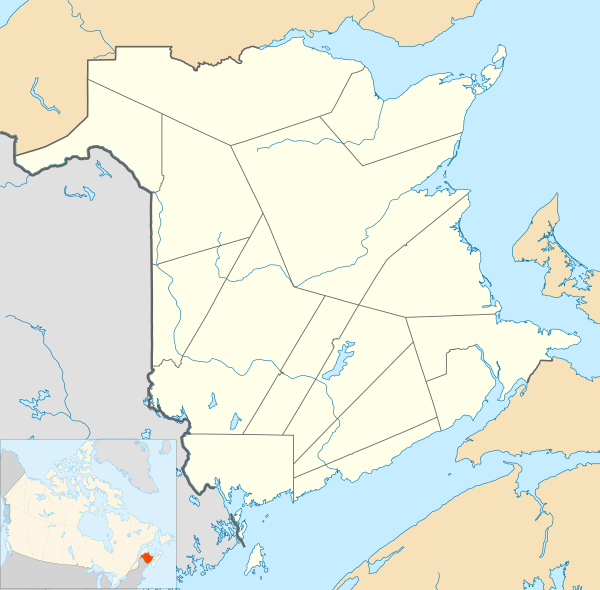 Carte du Nouveau-Brunswick