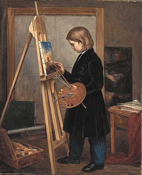 File:Carl Joseph Begas - Oskar Begas im Alter von sieben Jahren an der Staffelei - 10412 - Bavarian State Painting Collections.jpg