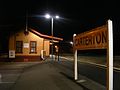 Carteton Railway Station at night.