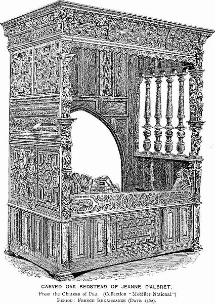 File:Carved Oak Bedstead of Jeanne D'albret.jpg