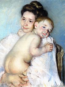 Mère et enfant, collection privée, pastel, 57 × 45 cm, 1903.