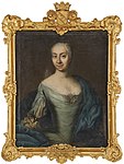 Porträtt av Beronius första hustru Catharina Elisabeth Walleria (1710–1745), avporträtterad 1742 av Lorens Pasch d.ä.