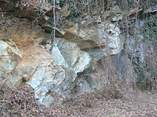 A quarry of listwanite in the region of Aosta Valley, in Italy Cava Challand-Saint-Victor 2.JPG