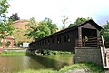Wooden covered bridge in Cheb