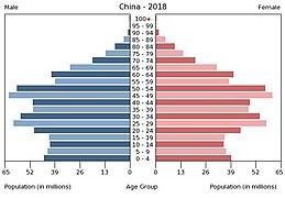 A China teve uma grande quantidade de jovens até a década de 1960, quando se reduziu drasticamente em parte como um efeito da política do filho único .