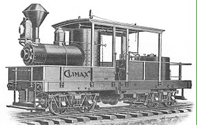 Climax-Lokomotive der A-Klasse mit T-Kessel