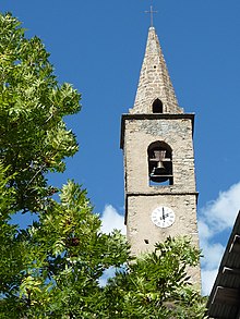 Clocher de l'église Saint-Antoine à Lavercq.