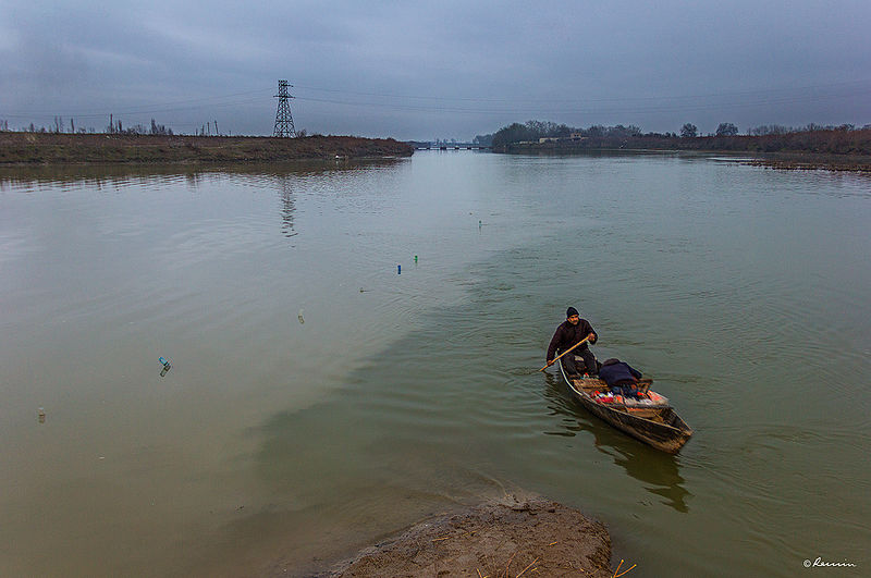 File:Confluence of Kura and Aras rivers in Sabirabad.jpg