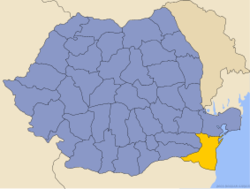 Повіт Констанца на мапі Румунії