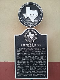 Cortina urushi Texas tarixiy markeri.jpg