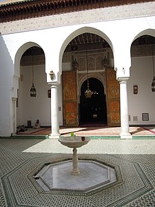 The inner courtyard of the mausoleum building
