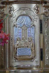 Relief "Pèlerins d'Emmaüs" du tabernacle
