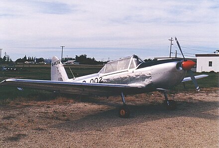 A civil de Havilland DHC-1A-1 Chipmunk, fitted with a Lycoming horizontally opposed engine