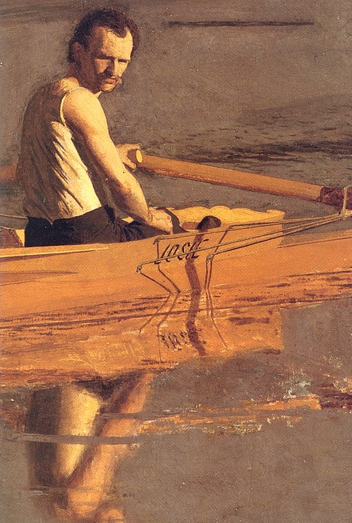 "Max Schmitt in a Single Scull" by Thomas Eakins
