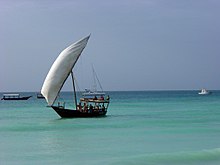 A large dhow with lateen sail rigs Dhow.jpg