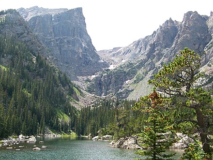 Eastern Shore of Dream Lake along the Continental Divide in Colorado