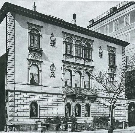 Dresden Villa von Seebach, Außenfassade Löffler S. 406, Bildnr. 502 um 1875
