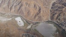 The dry lakebed of Lake Elizabeth in 2016. Dry Lake Elizabeth.jpg