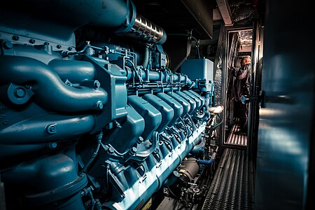 Diesel engine of locomotive used by Latvian Railways