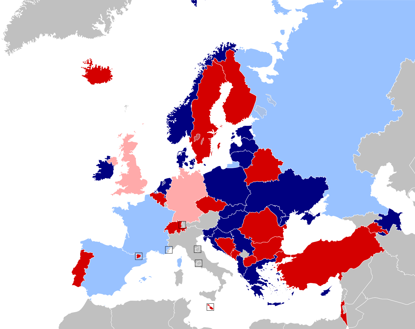 Countries voted. ESC Countries. ESC 2009 Final Results.