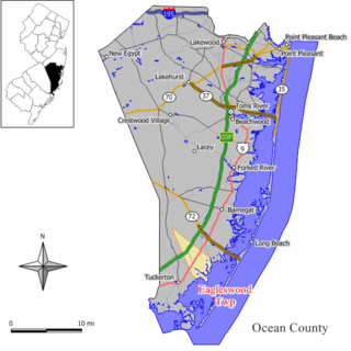 <span class="mw-page-title-main">Eagleswood Township, New Jersey</span> Township in Ocean County, New Jersey, United States